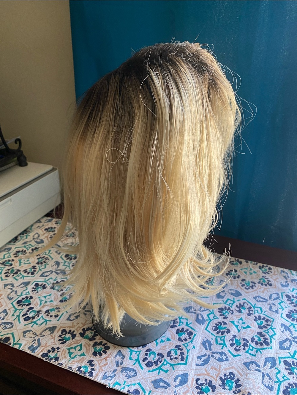 Blonde Ombre Women's Wig - Natural Root to Light Blonde